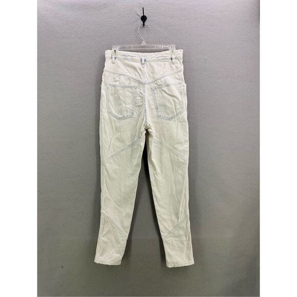 Isabel Marant Nadeloisa Whitewash High Rise Tapered Leg Jeans Size 4 (36) - Picture 5 of 15